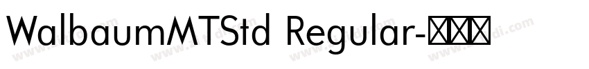 WalbaumMTStd Regular字体转换